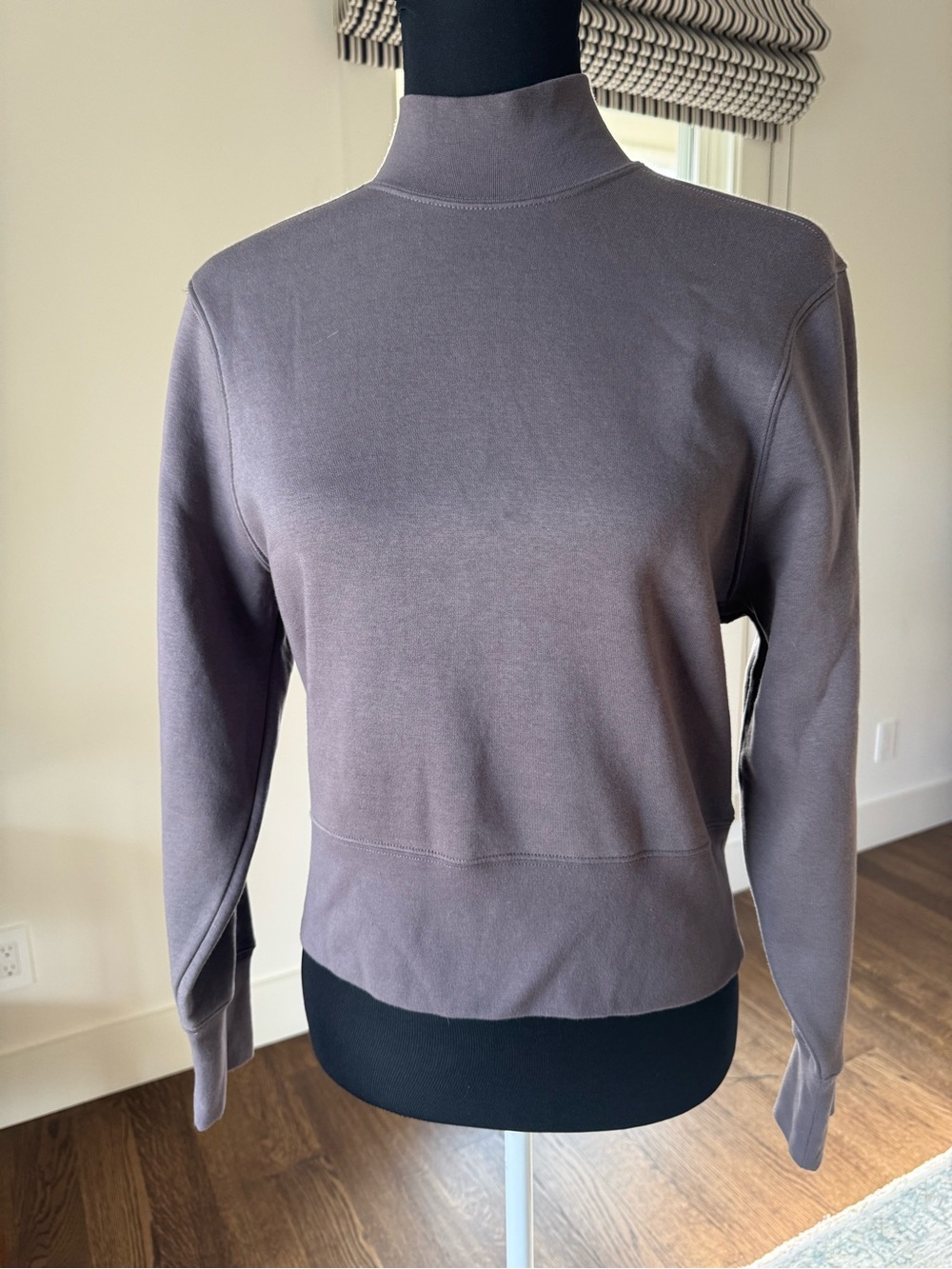 DSG Women's Mock Neck Pullover - Taupe Gray - Size XS